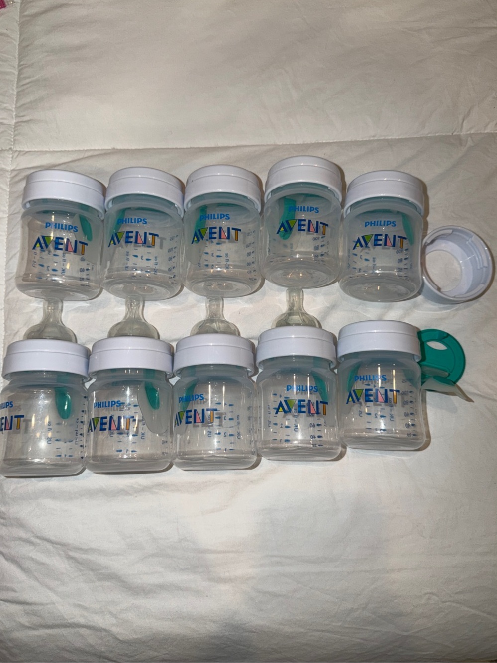 10 - 4oz Avent Bottles
